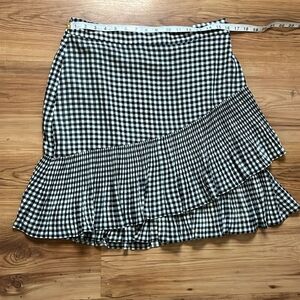 Ann Taylor Black and White Mini Wrap Skirt